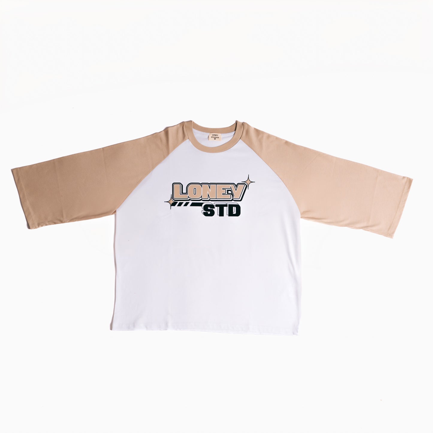 Y2K Loney tee (Light beige&White)