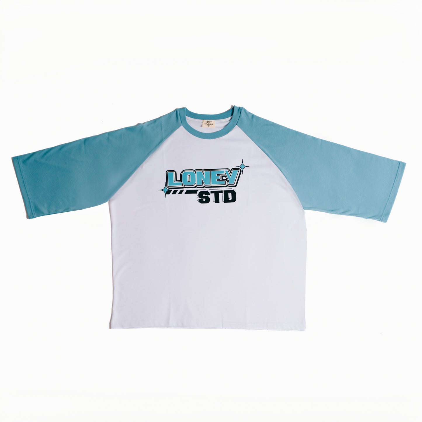 Y2K Loney tee (Sky blue&White)